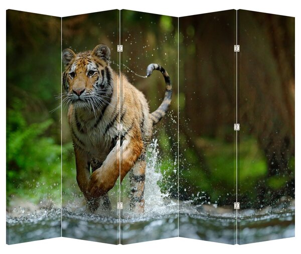 Paraván - Běžící tygr (210x170 cm)