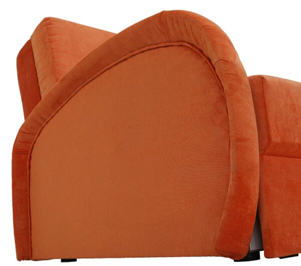 KONDELA Rozkládací křeslo, oranžová, MILI 1