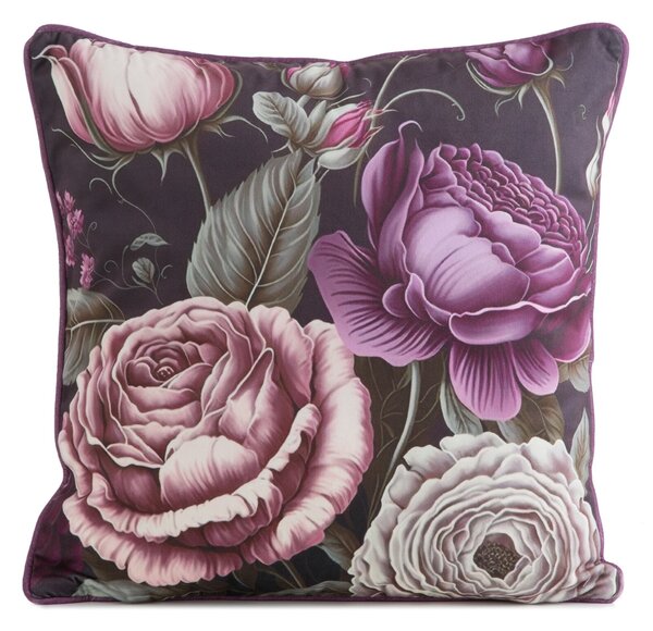 DEKORAČNÍ POVLAK NA POLŠTÁŘ VELVET 119 45X45 CM KVĚTY