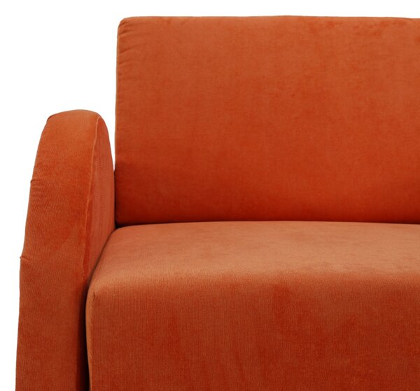 KONDELA Rozkládací křeslo, oranžová, MILI 1