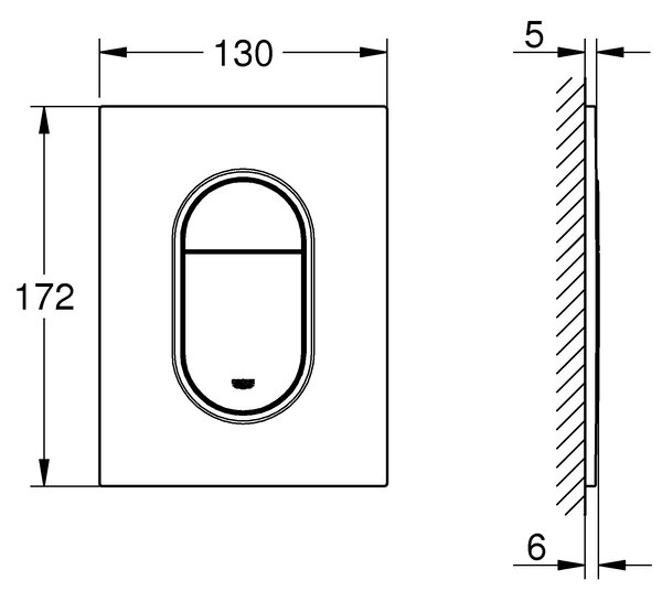 Grohe Arena Cosmopolitan S splachovací tlačítko pro WC zlatá 37624GL0