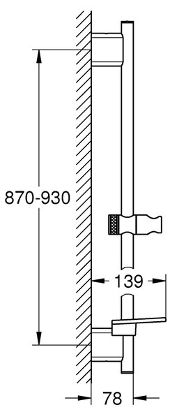 Grohe Rainshower sprchová tyč |90 cm 26603DC0