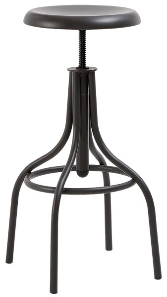 Grafitově šedá kovová barová židle Kave Home Britney 65-85 cm