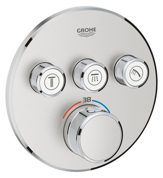 Grohe Grohtherm SmartControl vanová baterie pod omítku s termostatem SuperSteel 29121DC0