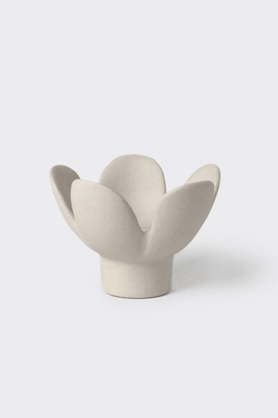 Kameninový svícen Flower Beige