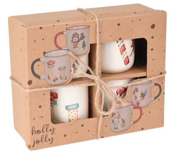 Porcelánový hrnek Christmas1 200ml sada 4ks