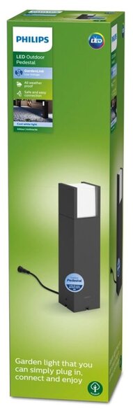 Philips 8719514477193 GardenLink Low Volt 12V Arbour nízkonapěťový exteriérový sloupek LED 6W/660lm 4000K antracit, bez napájení