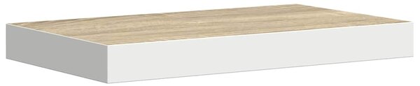 Plovoucí nástěnné police 2 ks dub a bílé 40 x 23,5 x 3,8 cm MDF 326571