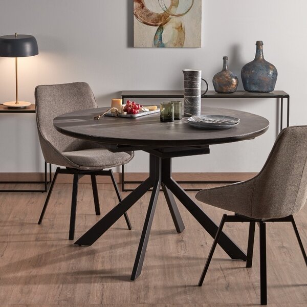 Tmavě šedá otočná jídelní židle Kave Home Jenna
