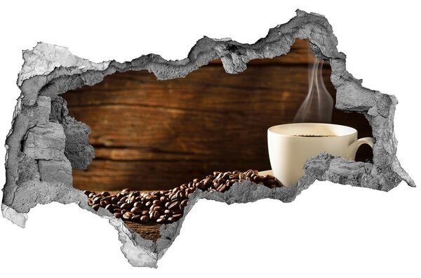 Nálepka díra na zeď beton Šálek kávy nd-b-54604060