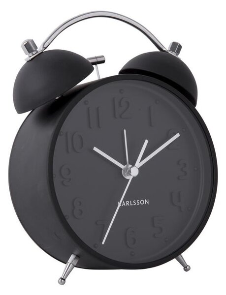 Present time Černý kovový budík Iconic