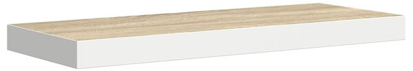 Plovoucí nástěnné police 4 ks dub a bílé 60 x 23,5 x 3,8 cm MDF 326578