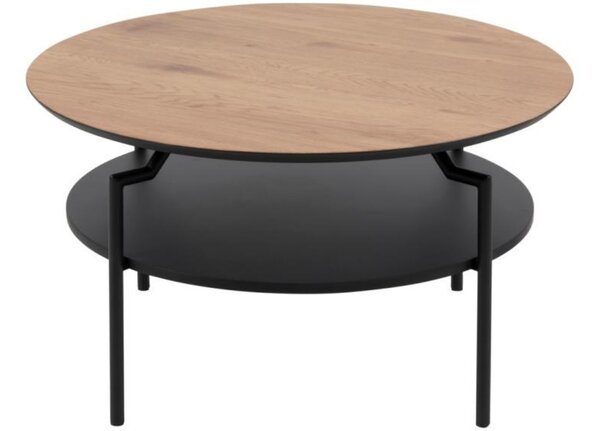 Scandi Hnědý dřevěný konferenční stolek Stephan 80 cm