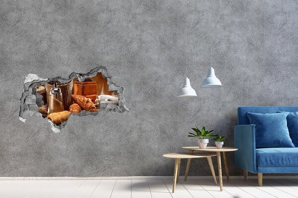 Nálepka 3D díra beton Snídaně nd-b-55125550