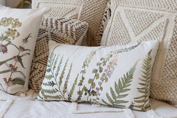 Povlak na polštář Aix Floral Off white 30 × 50 cm