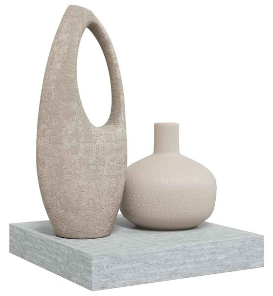 Plovoucí nástěnná police betonově šedá 23 x 23,5 x 3,8 cm MDF 326588