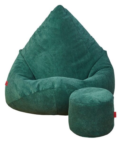 SUPPLIES DOT RELAX sedací pytel z plyšoviny - zelená barva