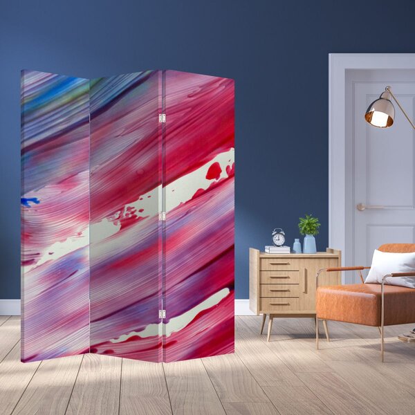 Paraván - Růžovomodré barvy (126x170 cm)
