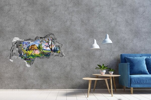 Díra 3D fototapeta nálepka Jarní krajina nd-b-55763445