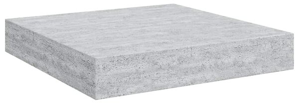 Plovoucí nástěnné police 4 ks betonově šedé 23x23,5x3,8 cm MDF 326590