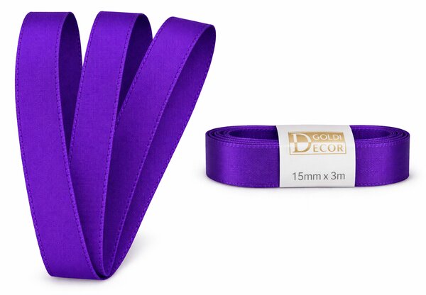 Stuha taftová ROYAL VIOLET fialová 15mm x 3m (5,-Kč/m)