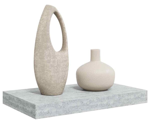 Plovoucí nástěnná police betonově šedá 40 x 23,5 x 3,8 cm MDF 326591