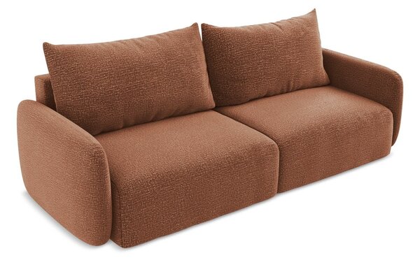 Rozkládací/s úložným prostorem pohovka v cihlové barvě 238 cm Kalena – Makamii