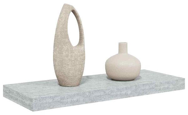 Plovoucí nástěnná police betonově šedá 60 x 23,5 x 3,8 cm MDF 326597