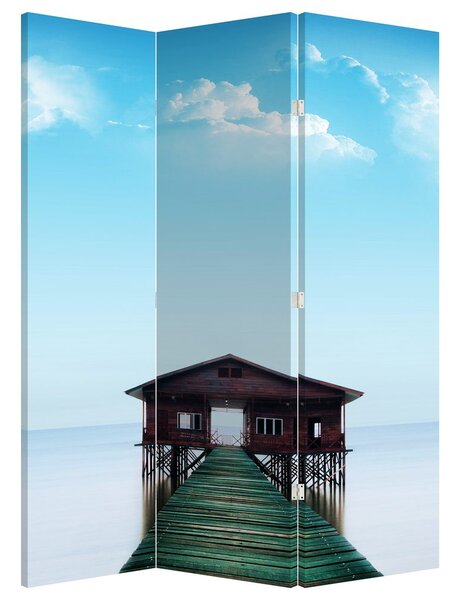 Paraván - Dům na moři (126x170 cm)