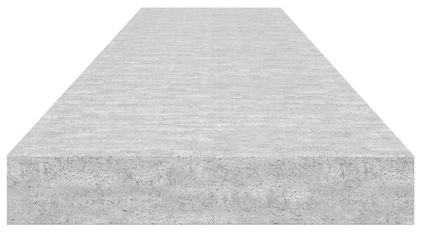 Plovoucí nástěnná police betonově šedá 120 x 23,5 x 3,8 cm MDF 326606