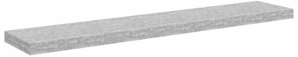 Plovoucí nástěnné police 4 ks betonově šedé 120x23,5x3,8 cm MDF 326608