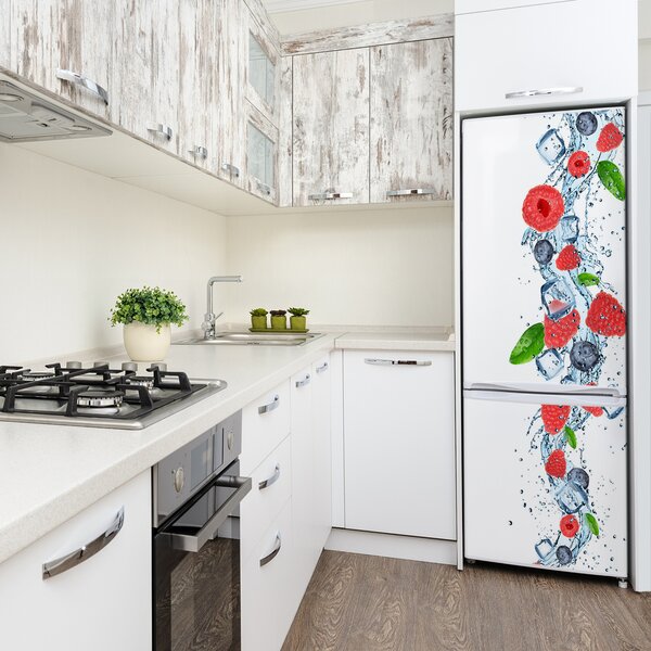 Foto nálepka na ledničku Lesní ovoce a led FridgeStick-70x190-f-66266127