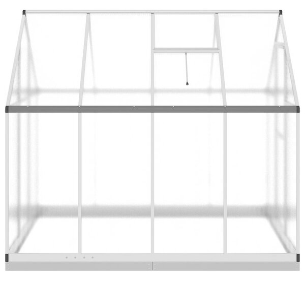 Skleník s podkladovým rámem stříbrný 224 x 169 x 202 cm hliník 3266323
