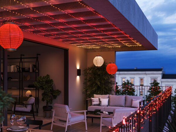 Hue FESTAVIA světelný řetěz 28W 2000-6500K RGB 40m IP54, černý