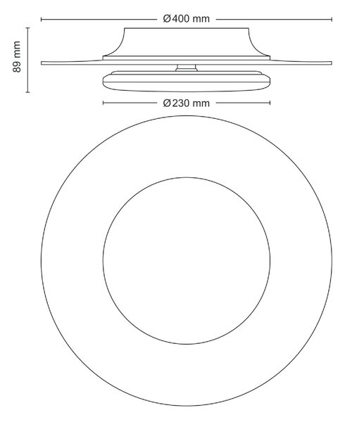 Garnet CL580 stropní svítidlo LED 30W 3400lm 4000K 40cm IP20, bílé