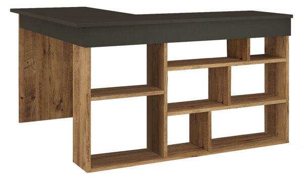 Hanah Home Psací stůl Akon černý/borovice