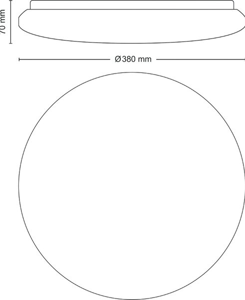 Izso CL620 stropní svítidlo LED 24W 2500lm 2700-6500K 38cm IP20, bílé + ovladač