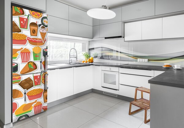 Foto nálepka na ledničku Jídlo fast food FridgeStick-70x190-f-66312714