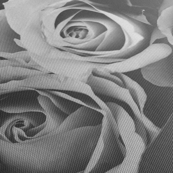 Obraz - Růže, černobílá (170x50 cm)