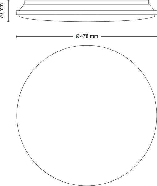 Wincel CL630 stropní svítidlo LED 40W 4300lm 2700-6500K 48cm IP20, bílé + ovladač