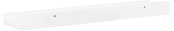 Nástěnné police 2 ks bílé s vysokým leskem 40 x 9 x 3 cm 326648