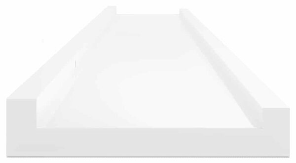 Nástěnné police 2 ks bílé s vysokým leskem 115 x 9 x 3 cm 326652
