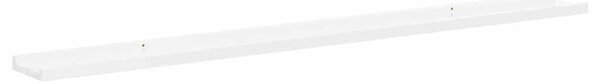 Nástěnné police 2 ks bílé s vysokým leskem 115 x 9 x 3 cm 326652