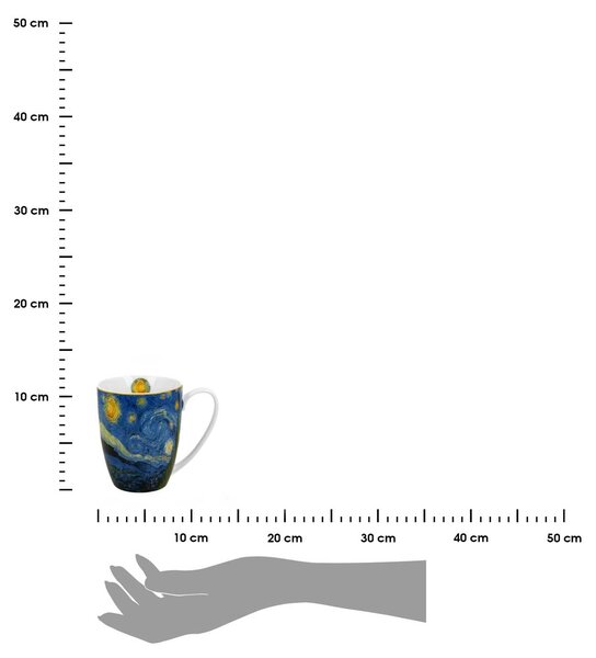 Porcelánový hrnek Van Gogh Starry Night 350 ml sada 2ks