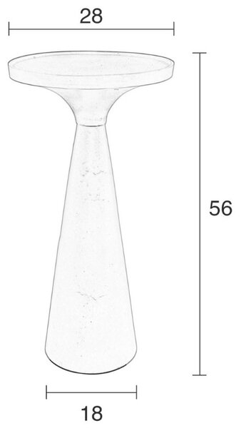 Šedý kovový odkládací stolek ZUIVER FLOSS 28 cm