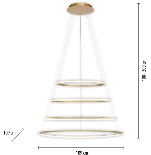 Paul Neuhaus 2124-60 - LED Stmívatelný lustr na lanku TESSARA LED/97W/230V + DO