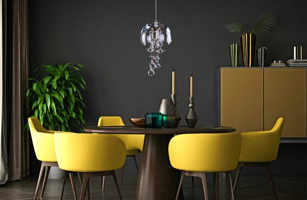 Designové svítidlo závěsné L-TAL-02, Varianta Stříbrná-matná