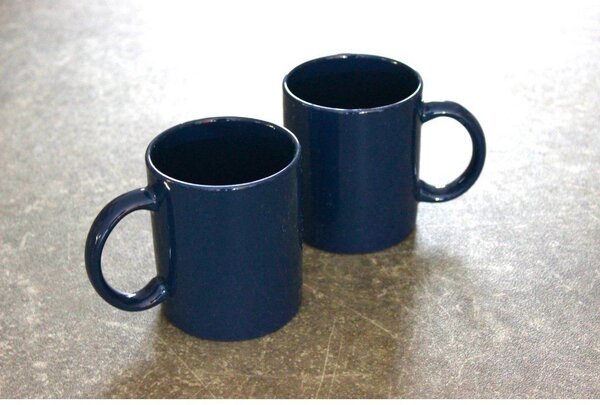BDK-GLASS Keramické hrnky 250ml tmavě modré - 1+1 ZDARMA