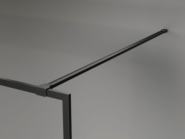 Mexen Kioto-XF walk-in sprchová zástěna s rámem 50 x 202 cm, transparentní 10 mm, černá - 800-050-104-70-00-X