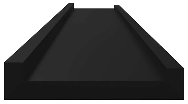 Nástěnné police 2 ks černé 115 x 9 x 3 cm 326666